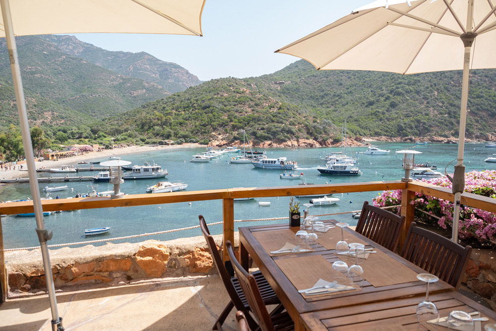 Restaurant de langoustes Port de Girolata