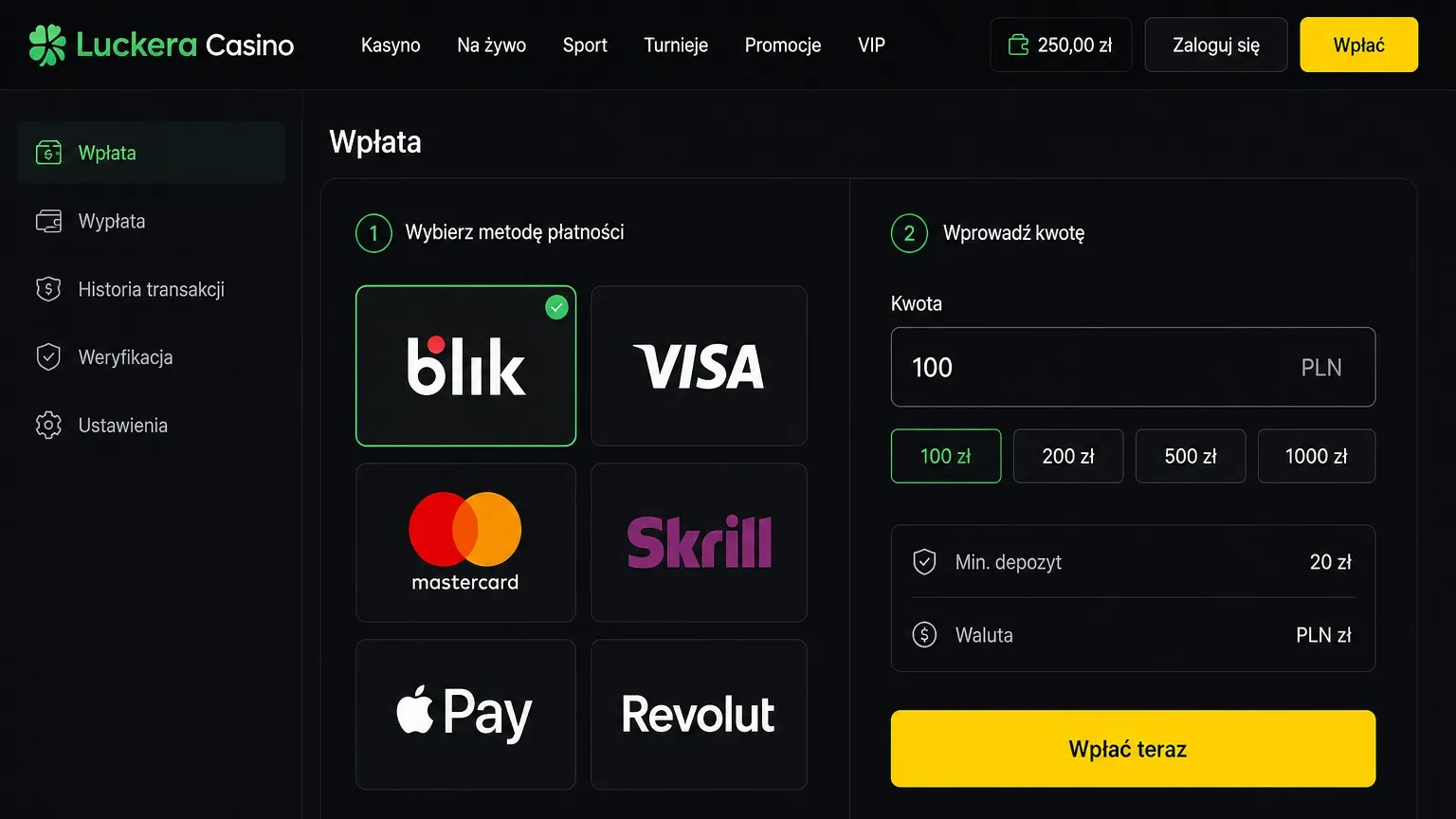 Aplikacja mobilna — Luckera